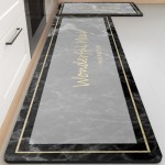 Washable kitchen rug, absorbent kitchen mat